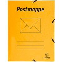 Exacompta Postmappe aus Recyclingkarton, mit 3 Klappen und Gummizug