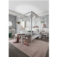 Himmelbett "Solvita" 160 x 200 cm, Kiefer weiß – Ansicht 1