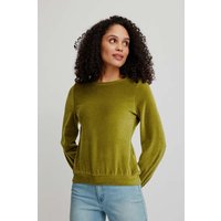 tranquillo Bio-Damen-Langarmshirt aus Nicky Velours, golden cypress, Gr. S – Ansicht 1