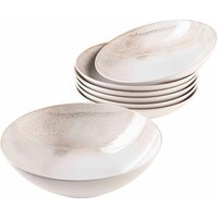 Mäser Salatschüssel-Set 7-tlg. "Ossia" Steinzeug, creme – Ansicht 1