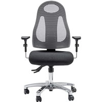 Topstar Bürodrehstuhl "Sitness Free Art silver", Aluminiumfußkreuz, mit Armlehnen – Ansicht 1