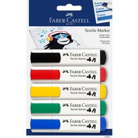 5er-Set Faber-Castell Textilmarker Basisfarben – Ansicht 1