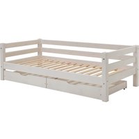 Bett "Infanskids" 90x200 cm, mit 2 Rollschubkästen, Kiefer weiß – Ansicht 1