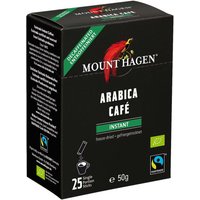 Mount Hagen Bio-Instantkaffee, in Portionsbeutel, entkoffeiniert, 25 x 2 g