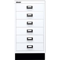 BISLEY Schubladenschrank "MultiDrawer" DIN A3 mit 6 Schubladen verkehrsweiß – Ansicht 1