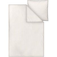 MELA Bio-Bettwäsche 'MAJULI STRIPES' aus Perkal, 2-tlg., 135x200/80x80 cm, birke/weiß