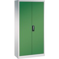 C+P Stahlschrank mit Flügeltüren "Acurado" H1950xB930xT400mm, Lichtgrau/Resedagrün – Ansicht 1