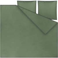 MELA Bio-Bettwäsche "MAJULI" aus Perkal, 3-tlg., 240 x 220/80 x 80 cm, herbal green – Ansicht 1