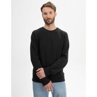MELA Bio-Herren-Sweatshirt 'ADIL' mit Rundhalsausschnitt, schwarz, Gr. XL