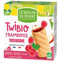 LE MOULIN DU PIVERT Bio-Keksriegel „Twibio“ mit Himbeerfüllung, 150 g