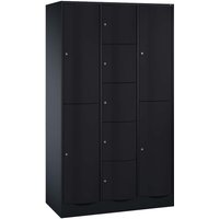 Kombi-Schließfachschrank an/an lxr, 2+5+2 Fächer – Ansicht 1