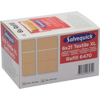 6 x 21 Stk. Salvequick Pflaster-Abschnitte "REF 6470" elastisch 8 x 3,2/4,8 cm
