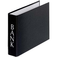 15 Falken Bank-Ordner für Kontoauszüge, 320 g/m², DIN A5 quer, schwarz – Ansicht 1