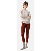 Living Crafts Bio-Damen-Leggings 'ANNEDORE' ohne Seitennähte, maroon, Gr. S – Ansicht 1