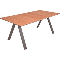 Gartentisch "DAVINA" H 180 x T 90 x H 74 cm Teak, Alu anthrazit