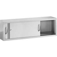 Aufsatzschrank für Schiebetürenschränke aus Stahl 160 cm breit lichtgrau T 40 H 50 – Ansicht 1