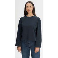MELA Bio-Damen-Oversized-Langarmshirt 'SANGEETHA' mit Seitenschlitzen, navy, Gr. M – Ansicht 1