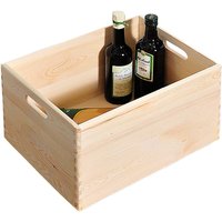 KESPER Aufbewahrungskiste aus Kiefernholz, mit Griffen, 40 x 30 x 23 cm – Ansicht 1