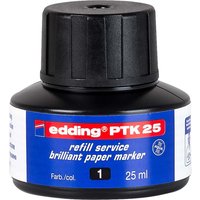 edding Nachfülltinte "PTK 25" für Pigmentmarker, 25 ml, schwarz