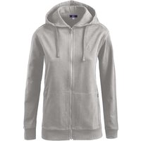 Living Crafts Bio-Damen-Kapuzenjacke "Lamina" grey melange, Gr. M – Ansicht 1