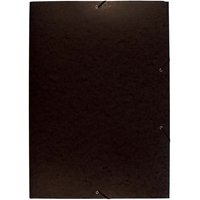 10 Exacompta Sammelmappen, Colorspan-Karton, 600 g/m², DIN A2, Gummizug, 3 Klappen,schwarz