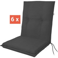 doppler Auflage "STAR" für Niederlehner, 6er-Pack, 100x48x6 cm, Polyester, anthrazit – Ansicht 1