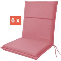 doppler Auflage "LIFE" für Niederlehner, 6er-Pack, 100x48x4 cm, Polyester, himbeer – Ansicht 1