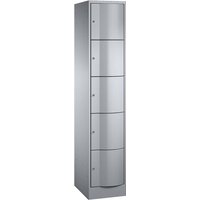 Schließfachschrank 1 Turm lg/lg 5er – Ansicht 1