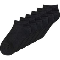 MELA 6er-Pack Bio-Sneaker-Socken, schwarz, Gr. 35/38