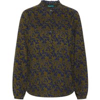 tranquillo Bio-Damen-Cord-Bluse mit Rüschen-Kragen, stencil, Gr. 38 – Ansicht 1