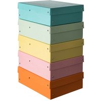 5 Falken Aufbewahrungsboxen "PureBox", 725 g/m², DIN A4, 10 cm Höhe, sortiert – Ansicht 1