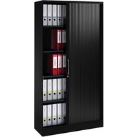 Rollladenschrank "CONTACT", Höhe 198 cm (BxT) 100 x 43,5 , schwarz – Ansicht 1
