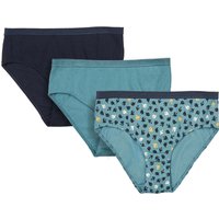 Living Crafts 3er-Pack Bio-Damen-Slips 'POLLY' mit elastischem Bund, birds print, Gr. L