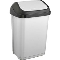 keeeper Abfalleimer "Swantje" mit Schwingdeckel, 10 l, silber