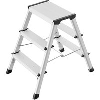 Hailo Trittleiter 'D60 StandardLine', 2 x 3 Stufen, aus Aluminium – Ansicht 1