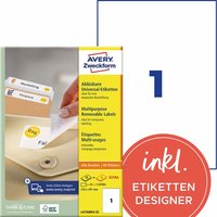 25 Stick+Lift Etiketten 210 x 297 mm, A4 – Ansicht 1