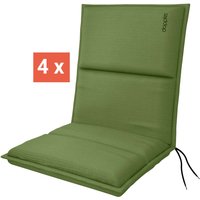 doppler Auflage "CITY" für Niederlehner, 4er-Pack, 100x48x6 cm, Polyester, grün – Ansicht 1