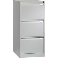 Bisley Hängeregistraturschrank lichtgrau 3 Schubladen 1-bahnig RAL 7035 – Ansicht 1