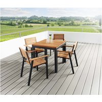 Gartenmöbel-Set 'Sassa' 5-teilig, 4 Sessel, 1 Tisch 80 x 80 cm