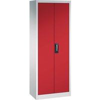 C+P Stahlschrank mit Flügeltüren "Acurado" H1950xB700xT400mm, Lichtgrau/Rubinrot