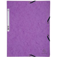 25 Exacompta Sammelmappen, Colorspan-Karton, 400 g/m², DIN A4, 3 Klappen, violett – Ansicht 1