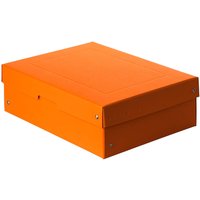 Falken Aufbewahrungsbox "PURE Box" Pastell, DIN A4, 100 mm Höhe, orange – Ansicht 1