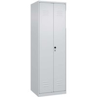 C+P PSA Doppel-Spind Classic PLUS, 2 Abteile, 1850x600x500mm, Lichtgrau/Lichtgrau – Ansicht 1