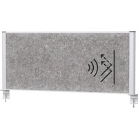 MAUL Tisch-Trennwand "MAULconnecto" silber, Akustik 120 x 50 cm, dunkelgrau – Ansicht 1