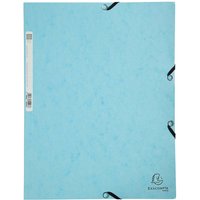 25 Exacompta Sammelmappen, Colorspan-Karton, 400 g/m², DIN A4, 3 Klappen, pastellblau – Ansicht 1