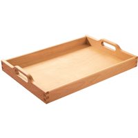 Holztablett aus massivem Buchenholz, geölt, 500 x 350 x 70 mm