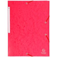 25 Exacompta Sammelmappen, Colorspan-Karton, 425 g/m², DIN A4, 3 Klappen, rot – Ansicht 1