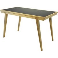 Jan Kurtz Schreibtisch "Desk" mit Schublade B 124 x T 65 x H 74,5 cm, Eiche/Linoleum – Ansicht 1