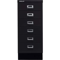 BISLEY Schubladenschrank "MultiDrawer"DIN A4 mit 6 Schubladen schwarz – Ansicht 1