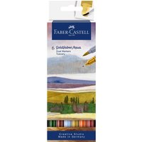Faber-Castell Aquarell-Marker "Toskana" Goldfaber Aqua Dual, Lettering-Set, 6 Stück – Ansicht 1